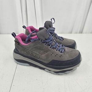Hoka One One Tor Summit WP Low Womens Size 6.5 Hiking Shoes Steel Gray Hydrangea